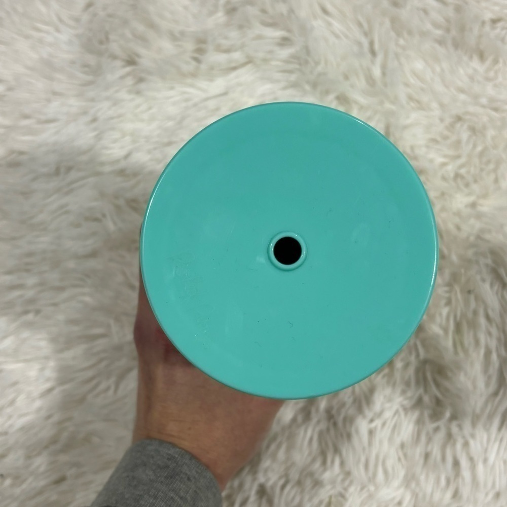 Starbucks Holiday Green Gold Glitter Iridescent Polka Dot Cold Cup Tumbler 24 oz - Picture 4 of 8